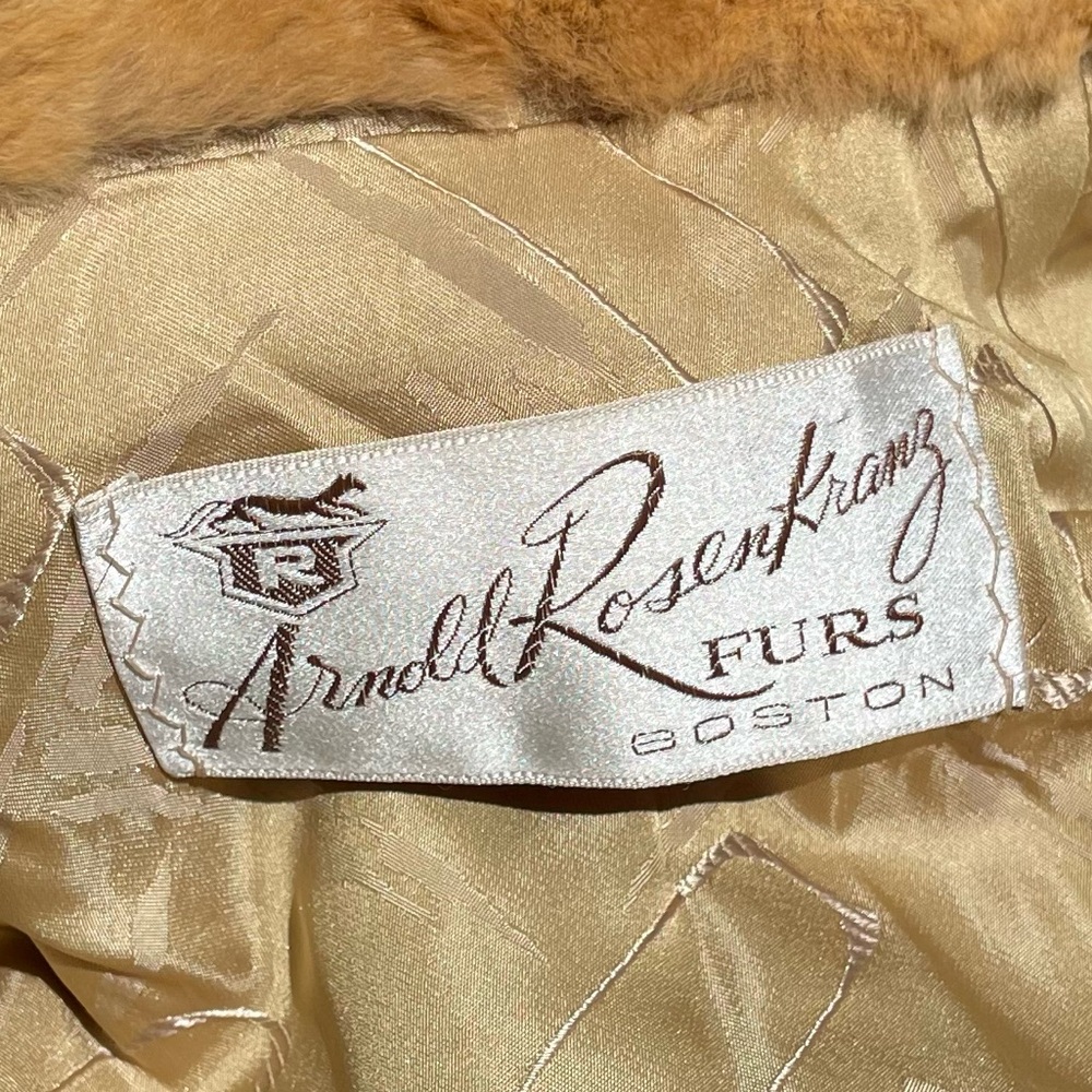 Vintage Brown Fur Coat Zip Up Arnold Rosenkranz - Picture 3 of 10
